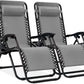 Adjustable Steel Mesh Zero Gravity Lounge Chairs with Cup Holders & Pillows - Portable Recliners for Outdoor Relaxation and Comfort