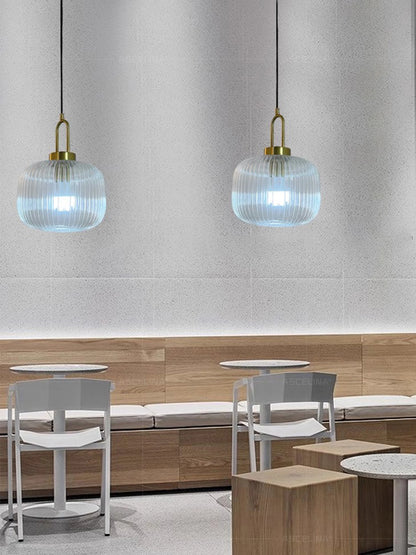 Japandi glaspendellampa japansk nordisk hänglampa varm