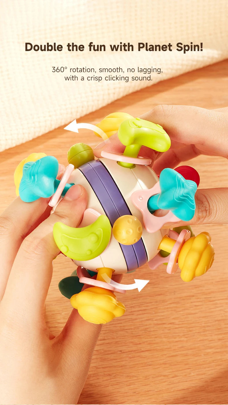 Baby Teether Rattle Hand Grip Sensory Ball Toy Newborn