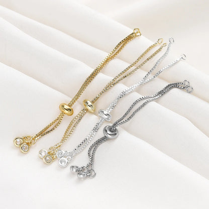 Cadenas deslizantes ajustables para accesorios de fabricación de pulseras DIY
