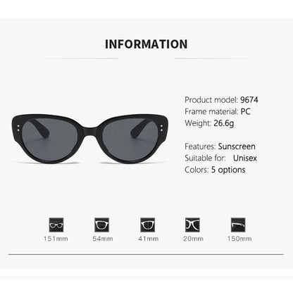 Cat eye solbriller, foldbare, smalt stel, efterår 2026, UV beskyttelse, modeaccessory