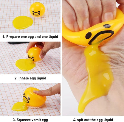 Stress Relief Egg Yolk Squeeze Toy Vomit Gag Funny Gift