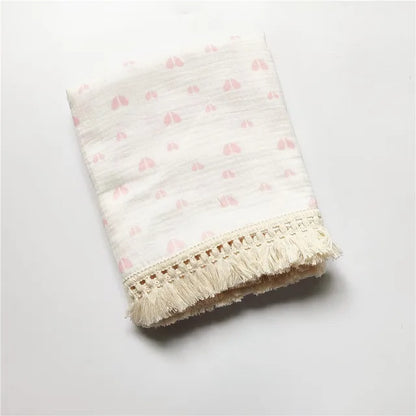 Baby svøb tæppe 100 procent bomuld muslin nyfødt blomsterprint quilt svøb efterår 2025 åndbar blød gave