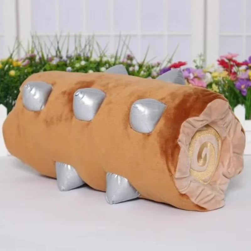 Ensemble de trois peluches dragon Jouet rouleau en rondin