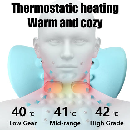 Elektrische Cervicale Massager Nekrekker met Verwarming – Ergonomisch Ondersteuningskussen