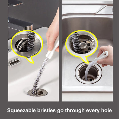 Spazzola Disgorgante Flessibile Rimozione Intasamenti da Capelli per Lavandino Bagno Pulizie di Primavera 2026 Eco Friendly