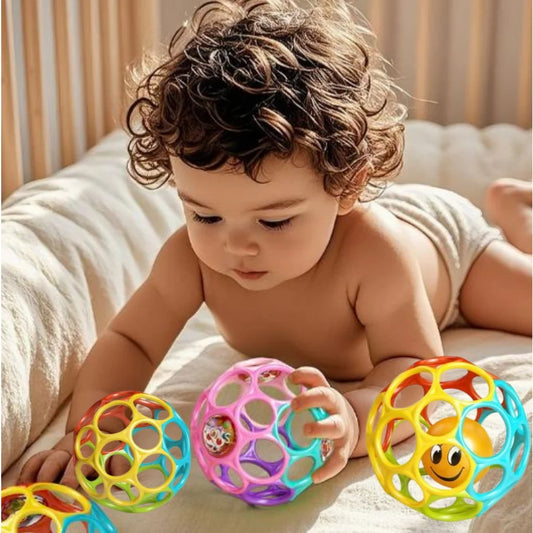 Baby Rattle Teether Ball Newborn Sensory Toys Soft Safe