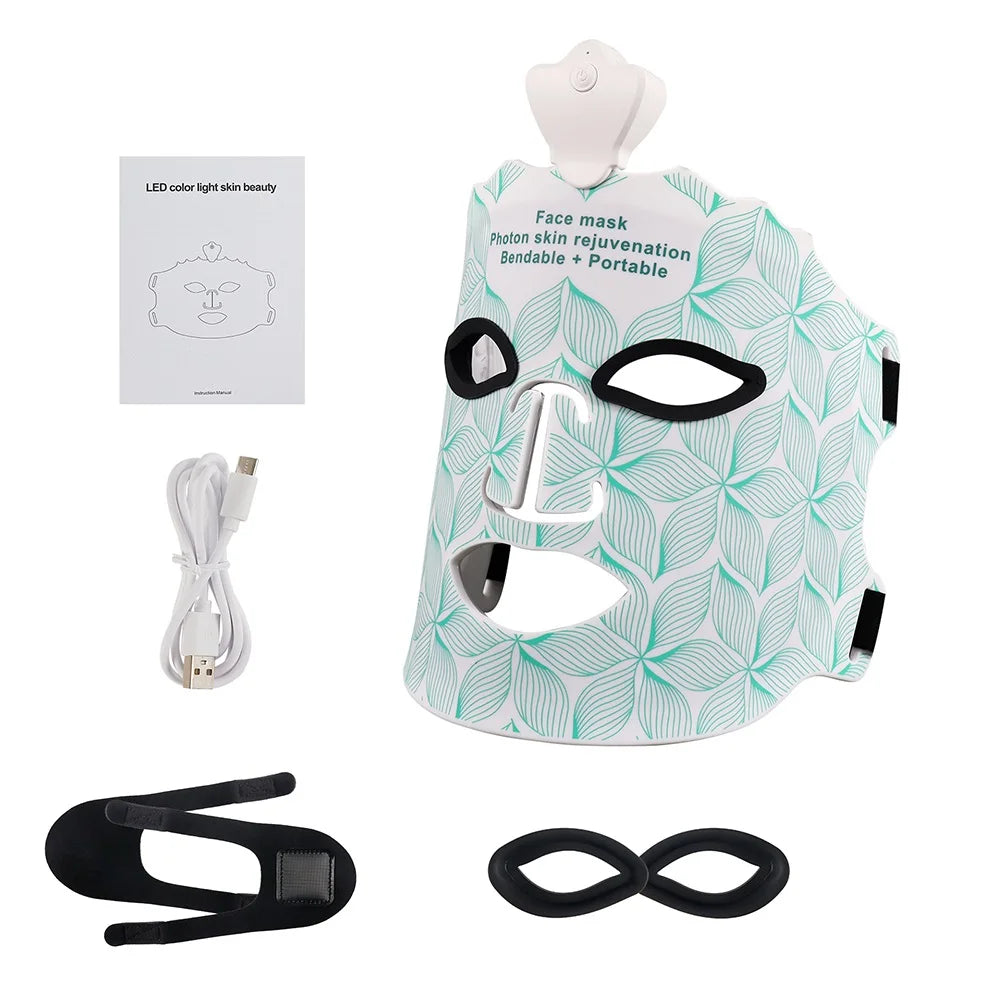 LED Mask Photon Silicone Face Mask 7 Colors Light Therapy Spring 2026 Skin Rejuvenation And Brightening Wireless