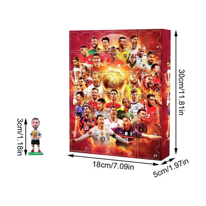 2025 Soccer Advent Calendar - 24-Day Countdown Set for Kids, Fun Christmas Sports Gifts