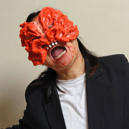 Zombie maske halvt ansikt sopp cosplay Halloween 2025 rekvisitt