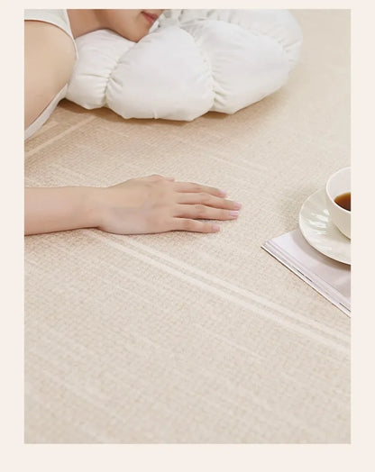 Round Rug Cream Wabi Sabi Luxury Non Slip Waterproof