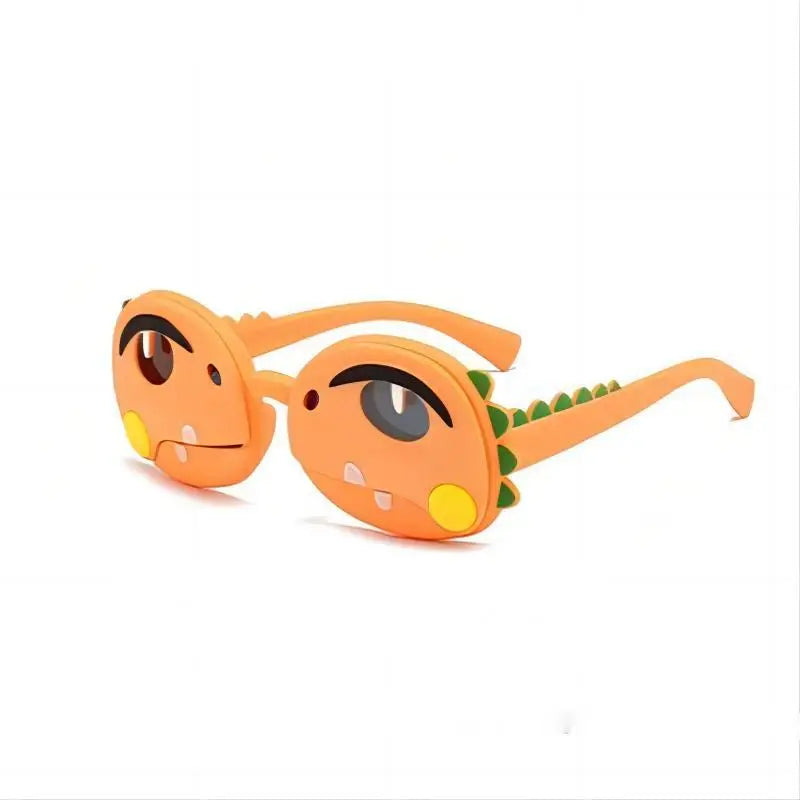 Polarized Kids Sunglasses Cartoon Dinosaur Frames Summer 2026 UV Protection Lightweight Silicone
