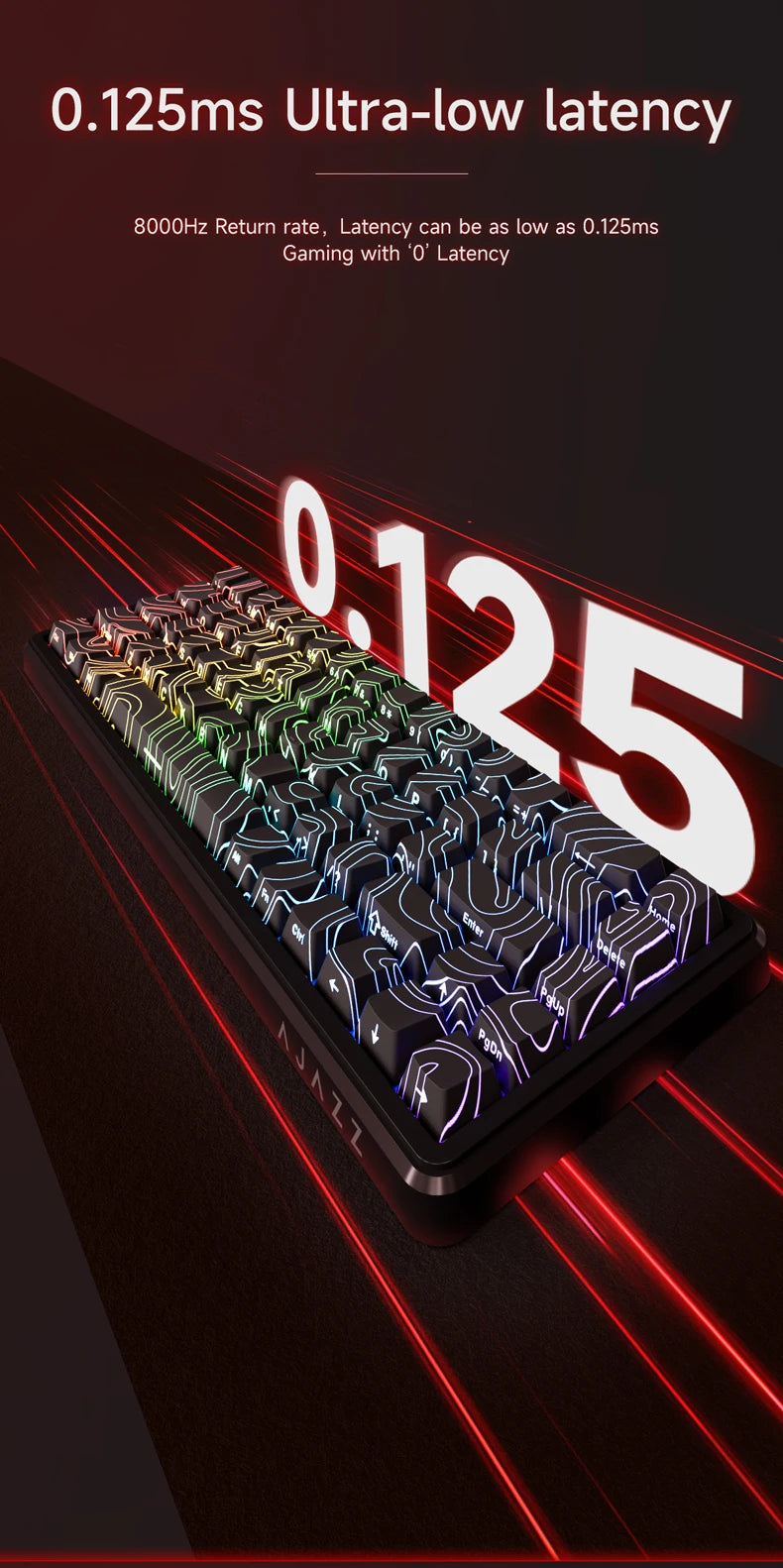 Teclado Mecánico Sixty Mini Inalámbrico ARGB Magnético Hall