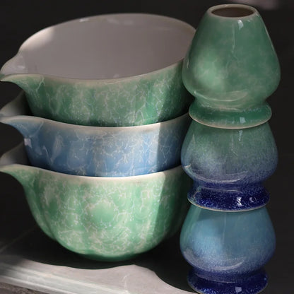 Keramisk Matcha Tesett med Bambusvisp Gaveeske Sett