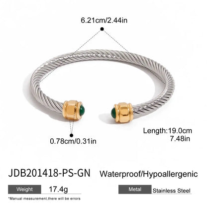 Gold Plated Stainless Steel Stackable Bracelet Set Cuff Jewelry For Elegant Layering Spring 2026 Gift