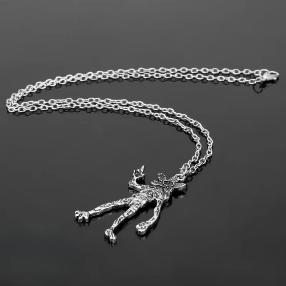 Monster Hanger Ketting 925 Sterling Zilver Ondersteboven Monster Bedel Verstelbaar Valentijnscadeau 2026 Cadeau Klaar