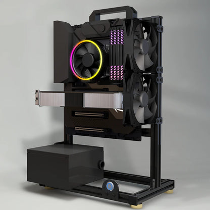 Boîtier PC en aluminium à cadre ouvert Rack EATX refroidissement liquide