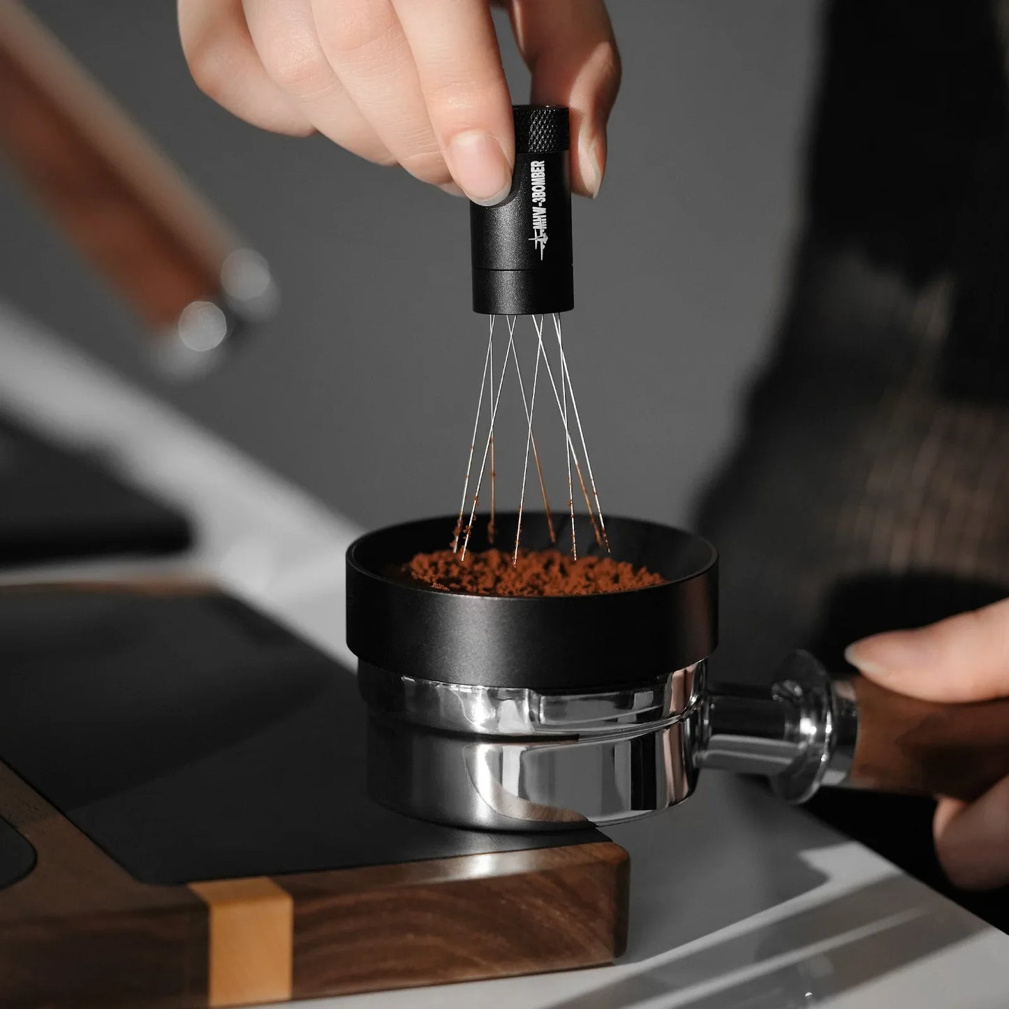 Kaffefordelingsværktøj Justerbar Magnetisk WDT Omrører Stativ Barista Gaver Efterår 2025 Præcise Espresso Nål Inkluderet