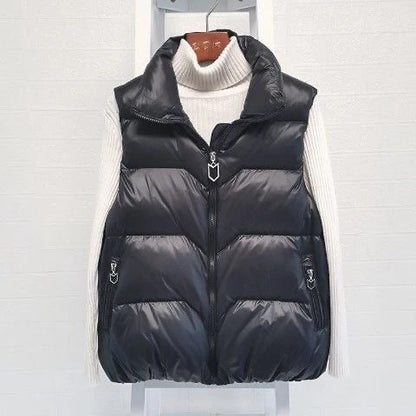Insulating Women Vest - Loose Puffer, Polyester, Winter