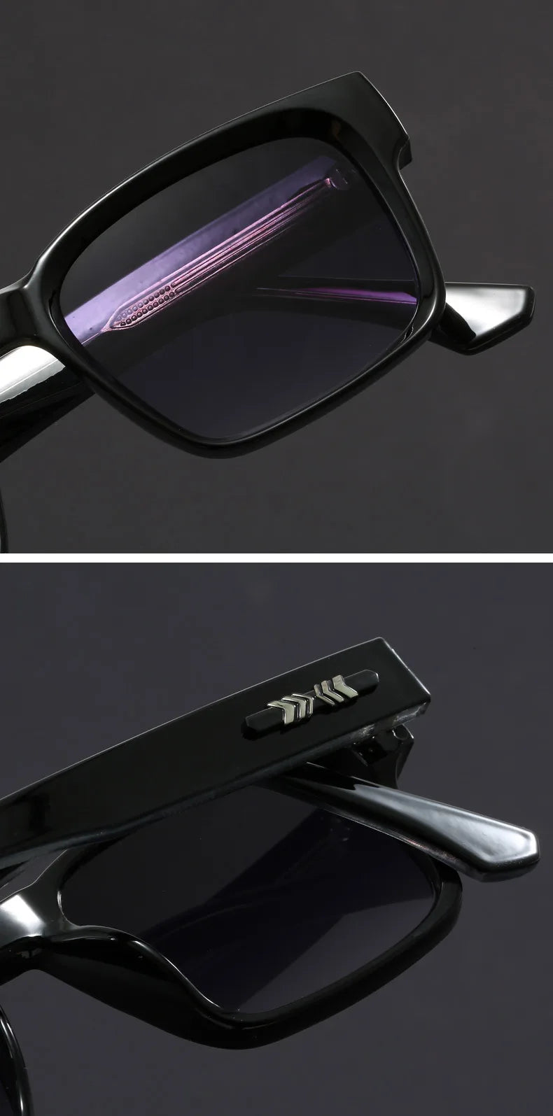 Men's square frame sunglasses UV400 – mirror lens, anti-mist outdoor driving shades, wide coverage