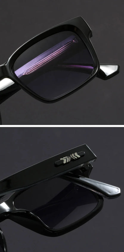 Men's square frame sunglasses UV400 – mirror lens, anti-mist outdoor driving shades, wide coverage