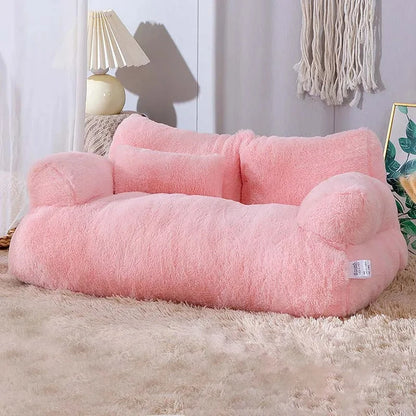 Luxury Cat Bed Sofa - Winter Warm Plush Nest for Small Medium Dogs and Cats