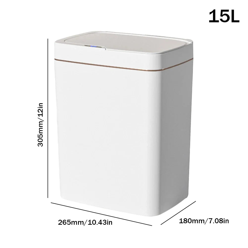 Smart Sensor Trash Can 15L 18L Touchless Quiet Waterproof