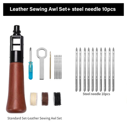 Kit de couture en cuir – ensemble d'outils premium pour couture à la main pour artisanat cuir et réparation de toile, cadeau automne 2026
