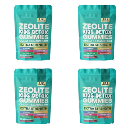 Zeolite Detox Gummies 60 Count – Multivitamin Omega-3 Magnesium Elderberry Immune Support Supplement 2026