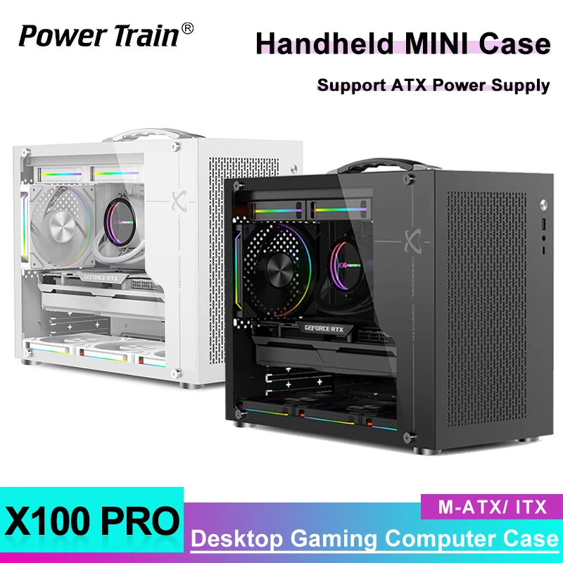 Boîtier PC Mini ITX Côté Transparent Refroidissement Liquide 240mm