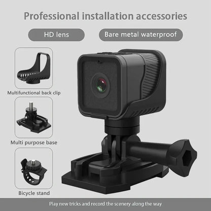 Mini Camera 1080P HD Waterproof Action Cam Outdoor Sports Fall 2025 Trend With WiFi Hotspot For Bike Riding