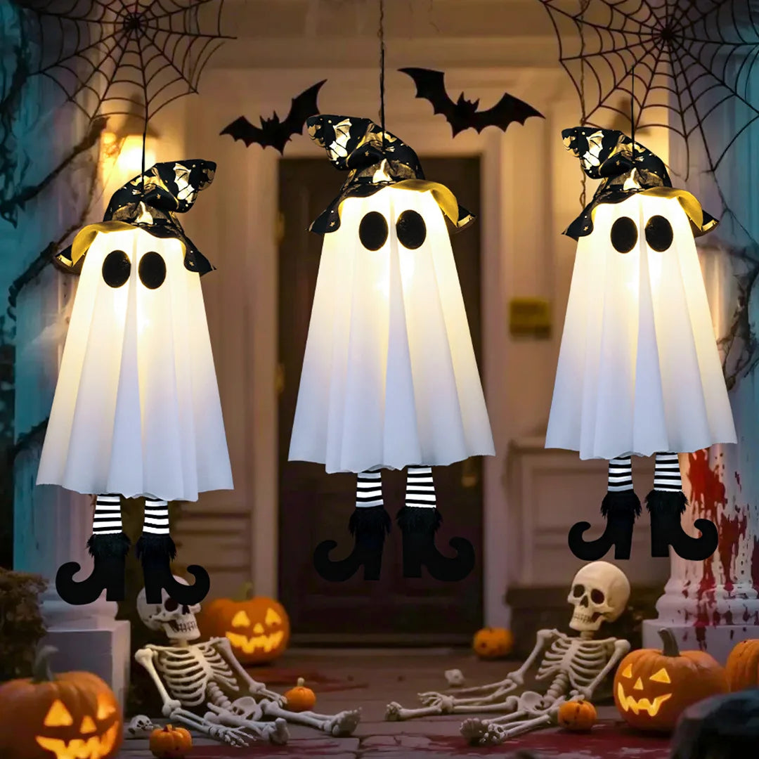 Halloween LED Witch Ghost Hanging Ornament Lamp Horror Set for Home Outdoor Yard Party Decoration 2026