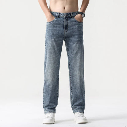 Jeans de pierna ancha para hombre de gran tamaño - Lyocell recto, casual