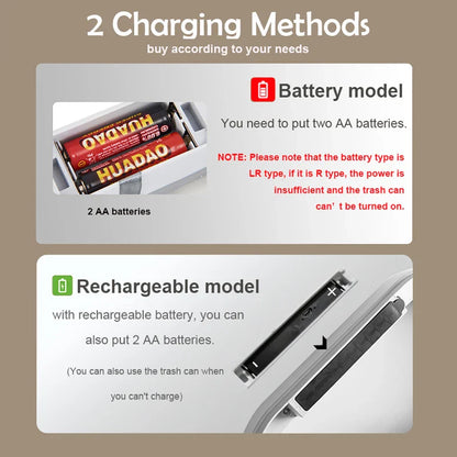 Automatic Sensor Trash Can Narrow Roman Stripe Bathroom Bin