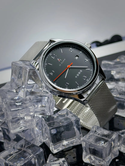 Pilot Watch 41mm Mesh Strap Stainless Steel Classic