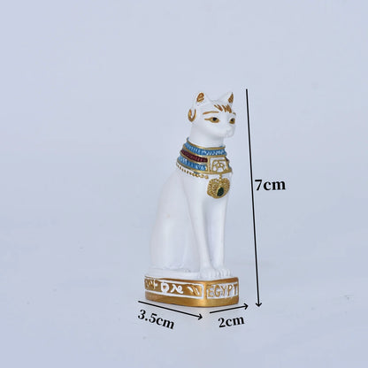 Statua mini gatto dea egizia in resina decorazione per casa e giardino idea regalo retrò
