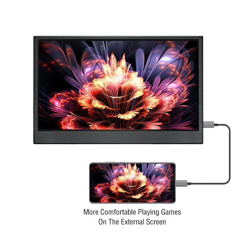 Bærbar 15,6 tommers berøringsskjerm 1080p HDR-spilling på farten