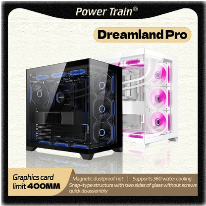 Boîtier PC Gaming Dreamland Pro ATX Double Verre Châssis 360mm