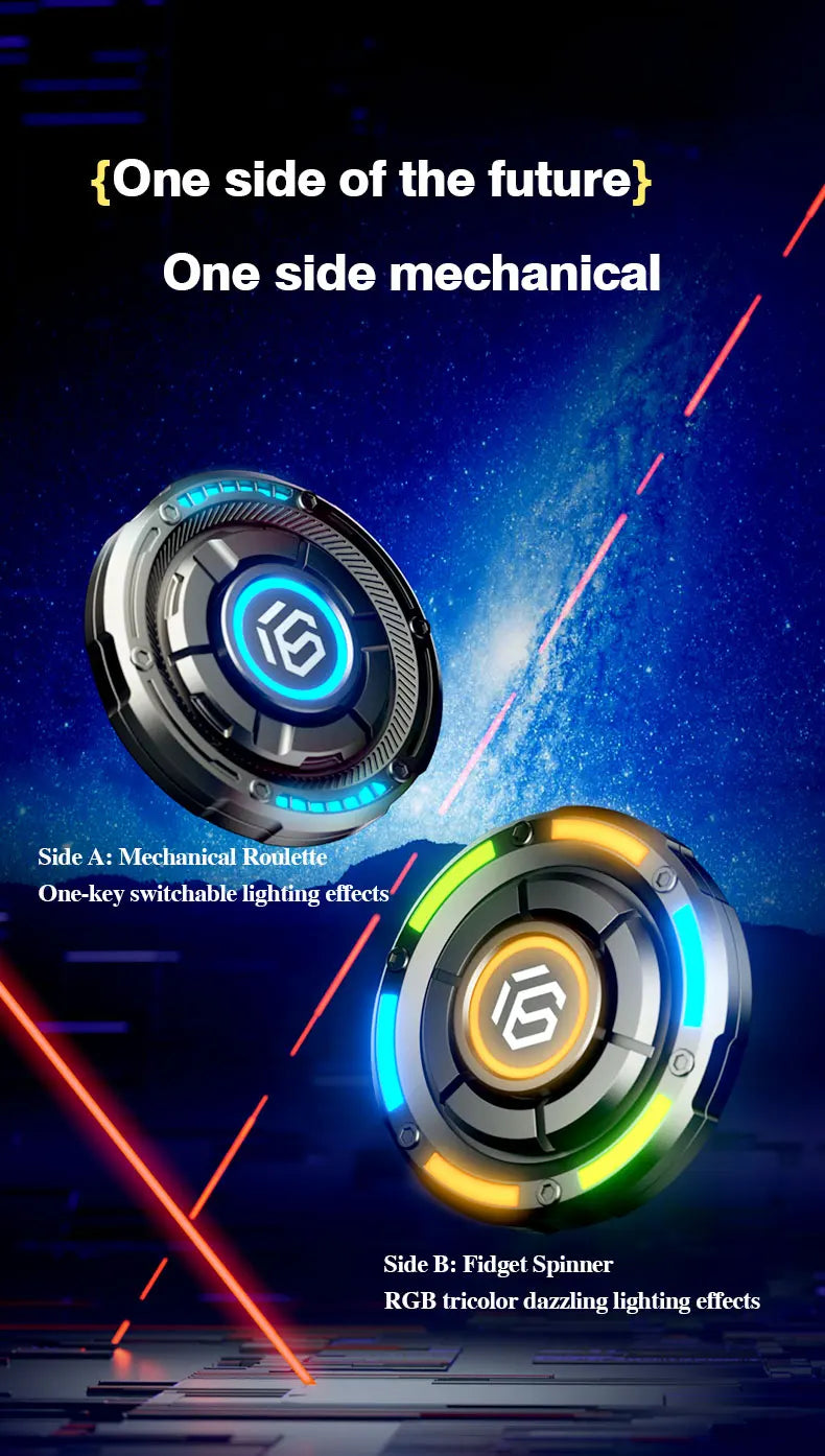 EDC Fidget Spinner Metal Luminous Push Card Coin Stress Toy