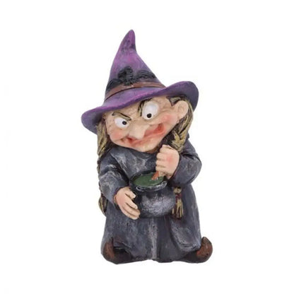 Statua Strega in Resina Impermeabile Figurina Gnomo da Giardino Decorazione Halloween Interno Esterno Idea Regalo 2026