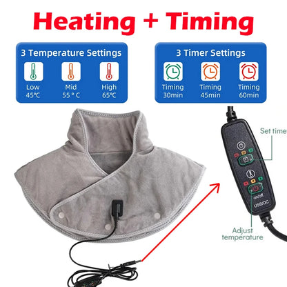 Neck Shoulder Heating Massager Infrared Vibration Therapy Pad – Pain Relief 2026