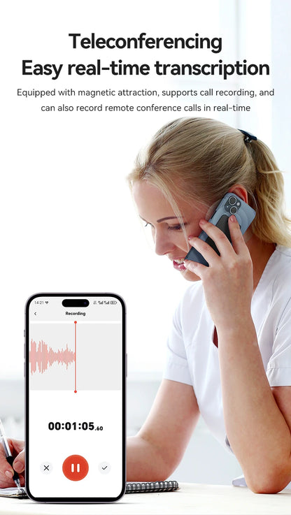 Enregistreur vocal IA avec transcription en temps réel 58 langues