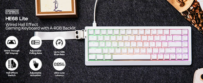 Teclado Mecánico Cableado Magnético al 65 Porciento con Retroiluminación RGB