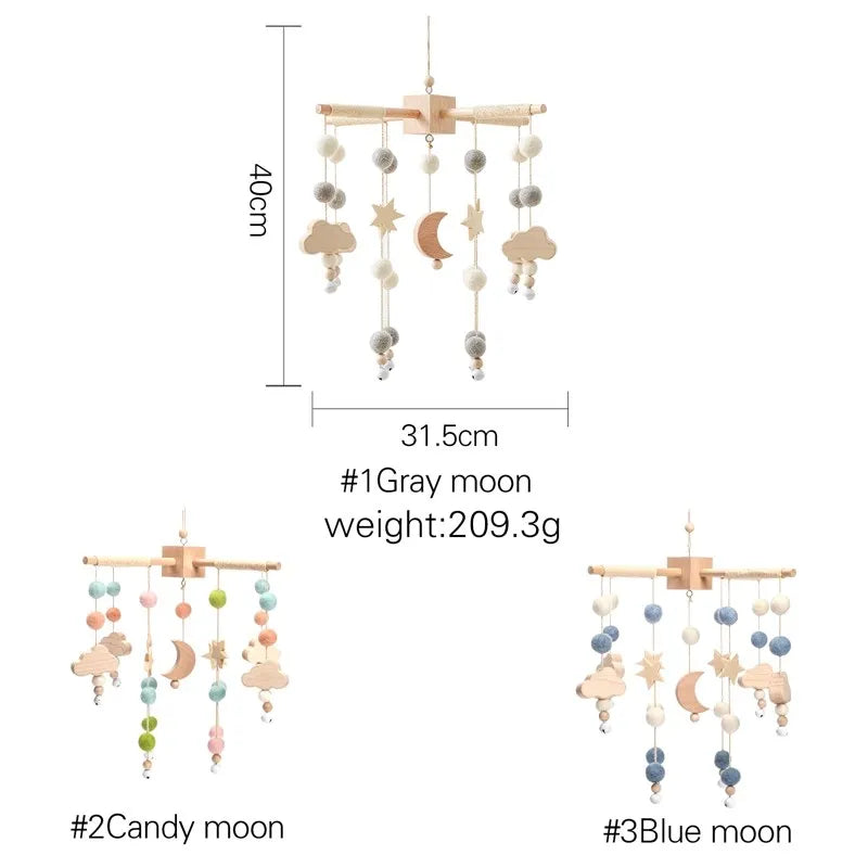 Hot Air Balloon Crib Mobile Newborn Sensory Toys Soothing