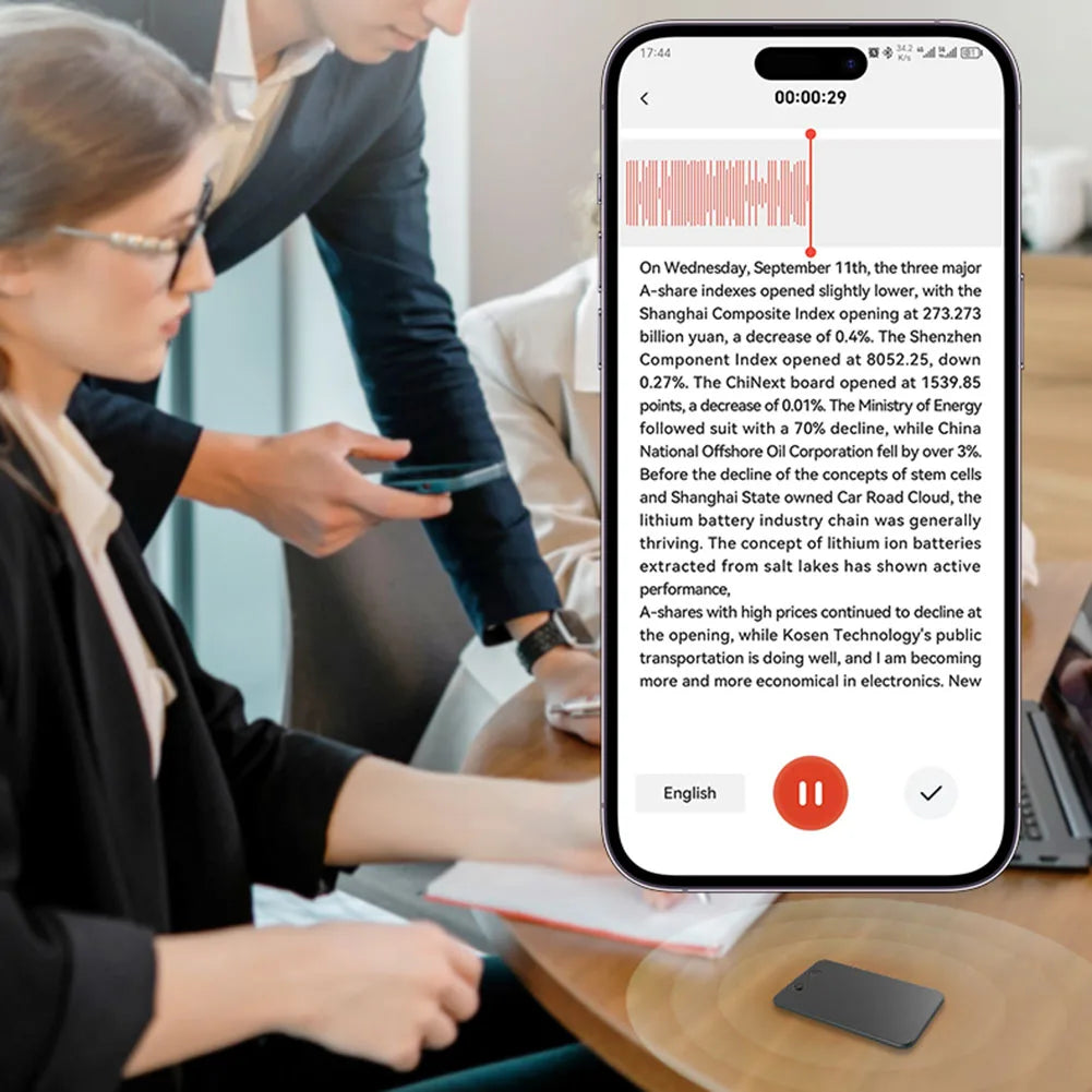 Enregistreur vocal IA 8GB 128GB Traducteur multilingue portable