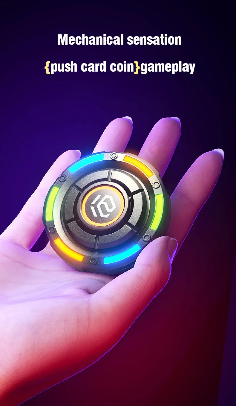 EDC Fidget Spinner Metal Luminous Push Card Coin Stress Toy