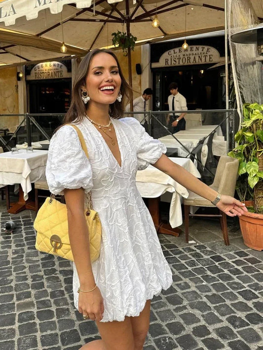 Elegant White Dress for Women with Exquisite Detailing - Versatile Summer Formal Dress for Casual and Special Occasions-1