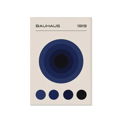 Bauhaus Abstract Geometric Posters Vertical Canvas Art