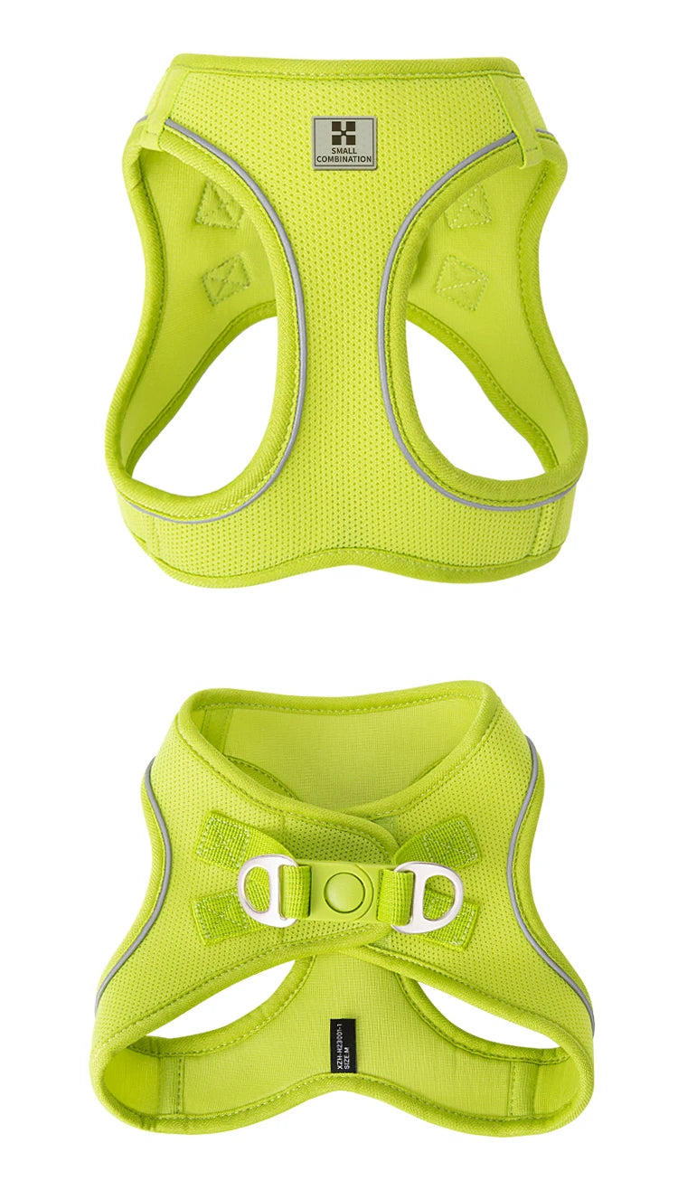 Dog Harness Leash Set Reflective Padded Vest All Seasons Outdoor Walking Gift Idea