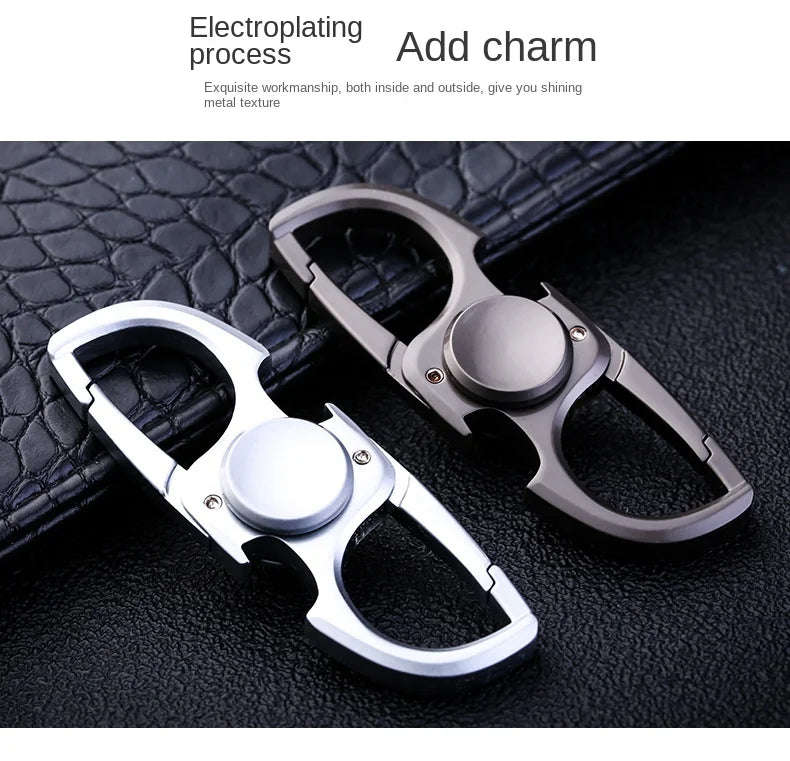Fidget Spinner Keychain Stainless Steel EDC Gift 2025